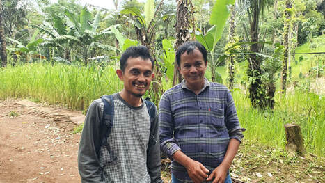 Baduy tribe village guides: pak Iwan and pak Wahyudi